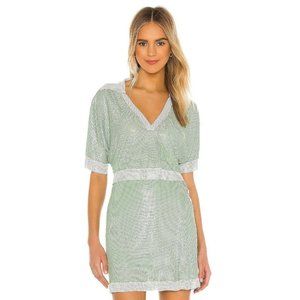 L'Academie The Melisent Glo Mesh Crop Top Mint S
